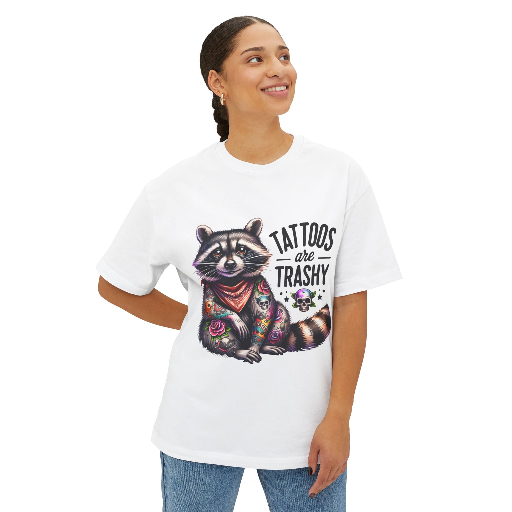 Raccoon 'Tattoos Are Trashy' Graphic Tee