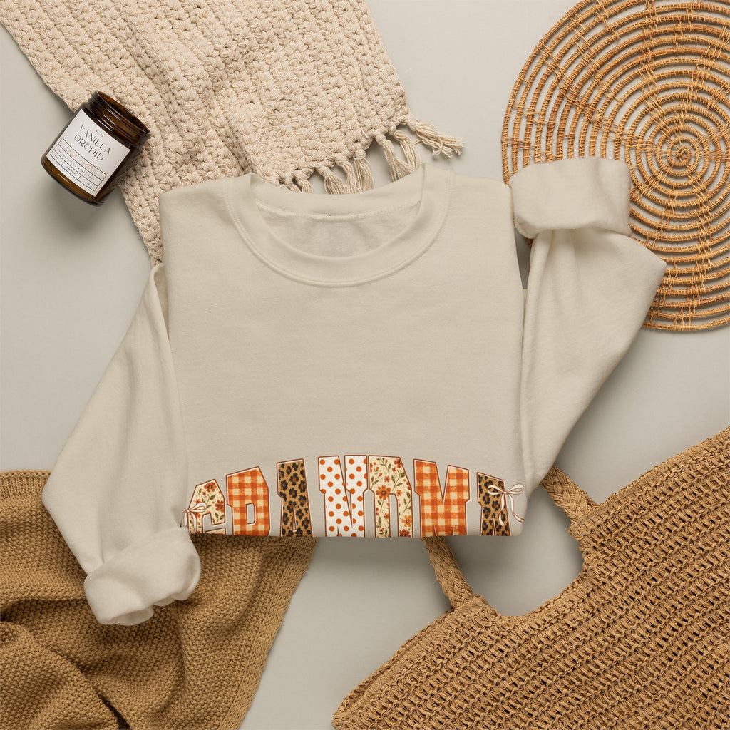 Grandma Plaid Fall Crewneck Sweatshirt