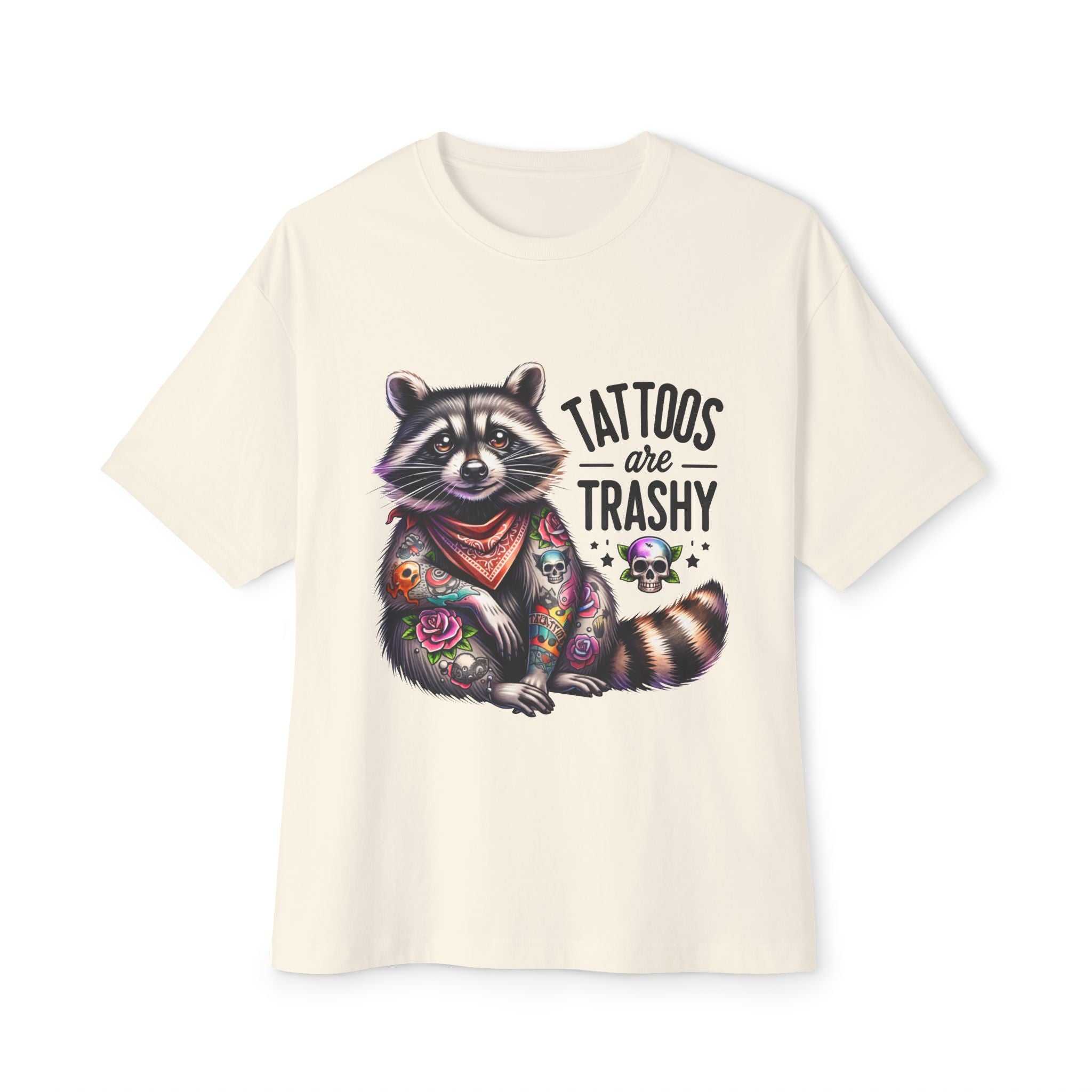 Raccoon 'Tattoos Are Trashy' Graphic Tee