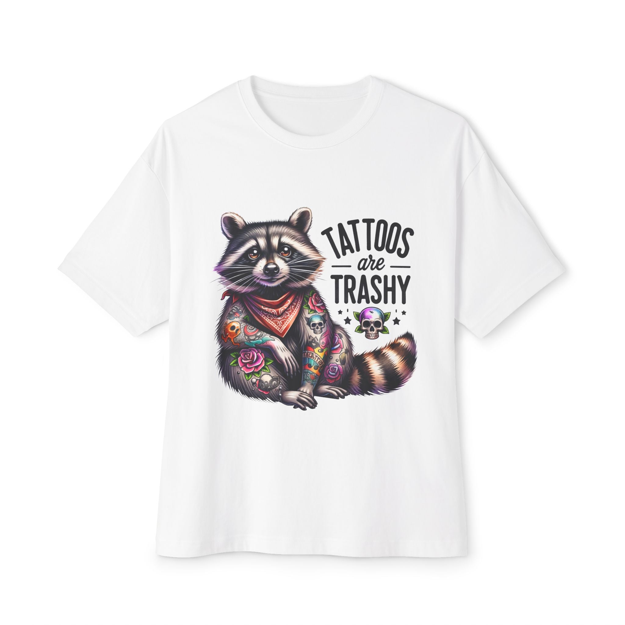 Raccoon 'Tattoos Are Trashy' Graphic Tee