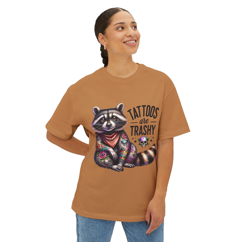 Raccoon 'Tattoos Are Trashy' Graphic Tee