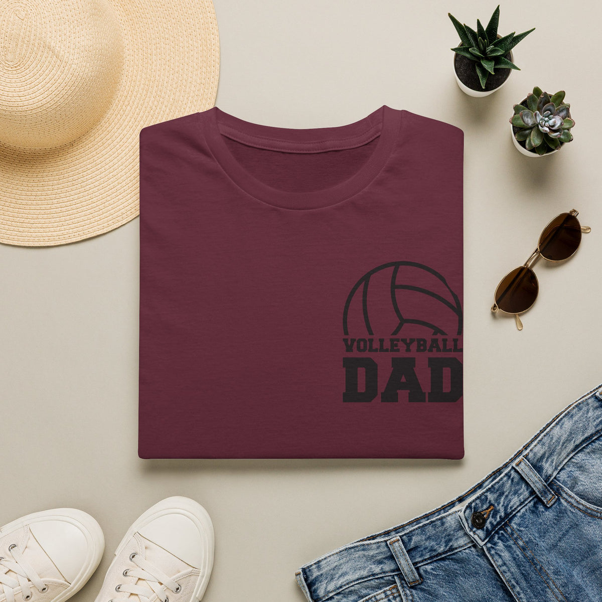 Volleyball Dad T-Shirt — Dad Volleyball Shirt, Athletic Sports Fan Tee