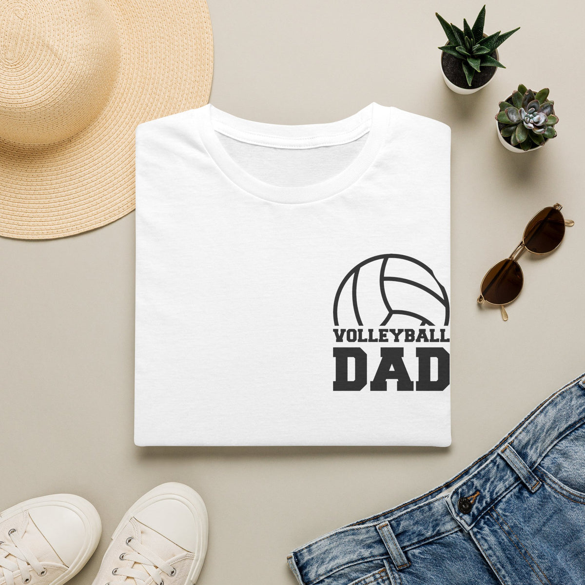 Volleyball Dad T-Shirt — Dad Volleyball Shirt, Athletic Sports Fan Tee